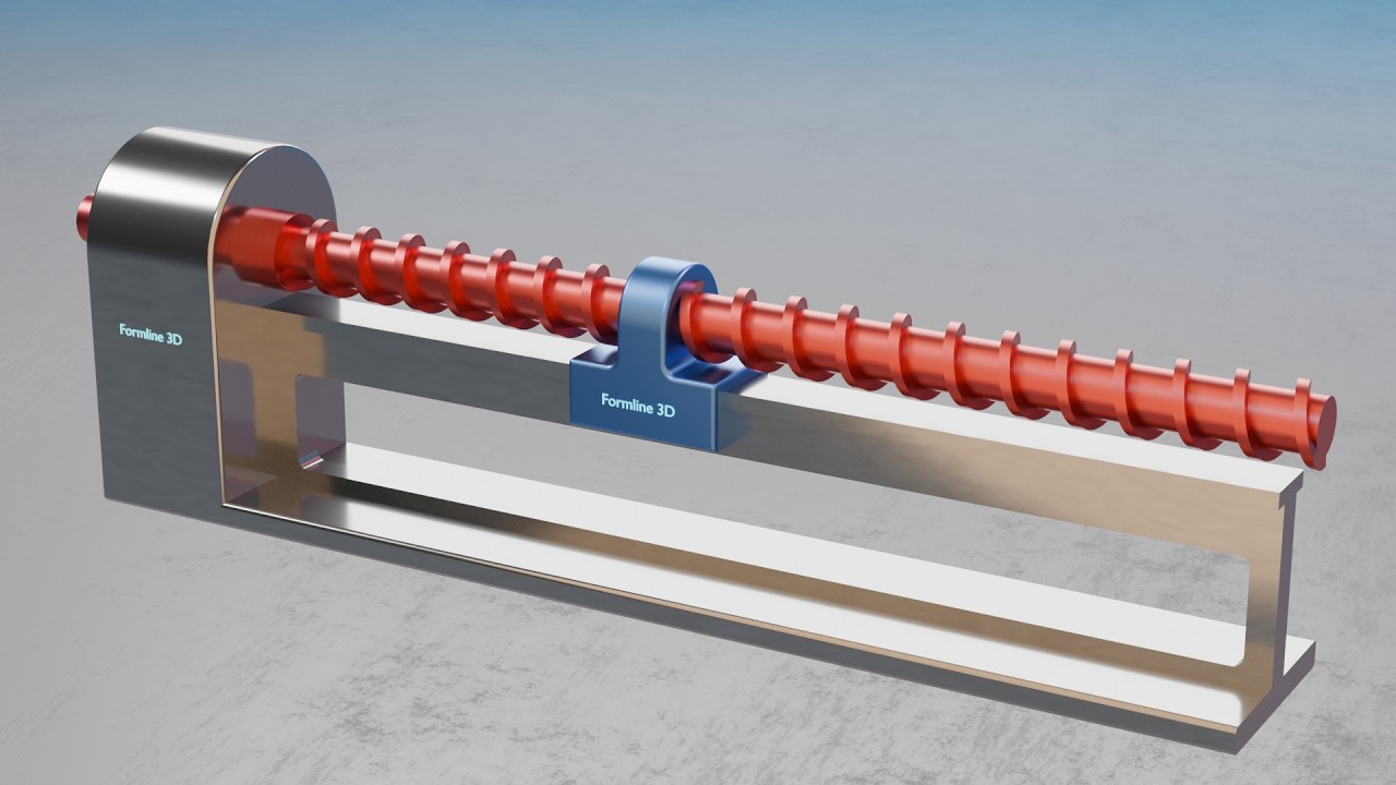 #103 Lead Screw & Slide Rectilinear Motion – 507 Mechanical Movements 3D Animation