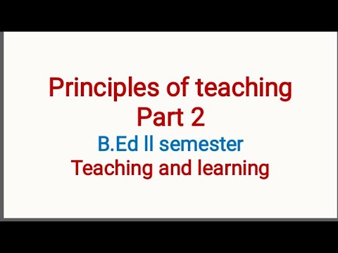 Principles Of Teaching Part 2 | Psychological Principle Of Teaching