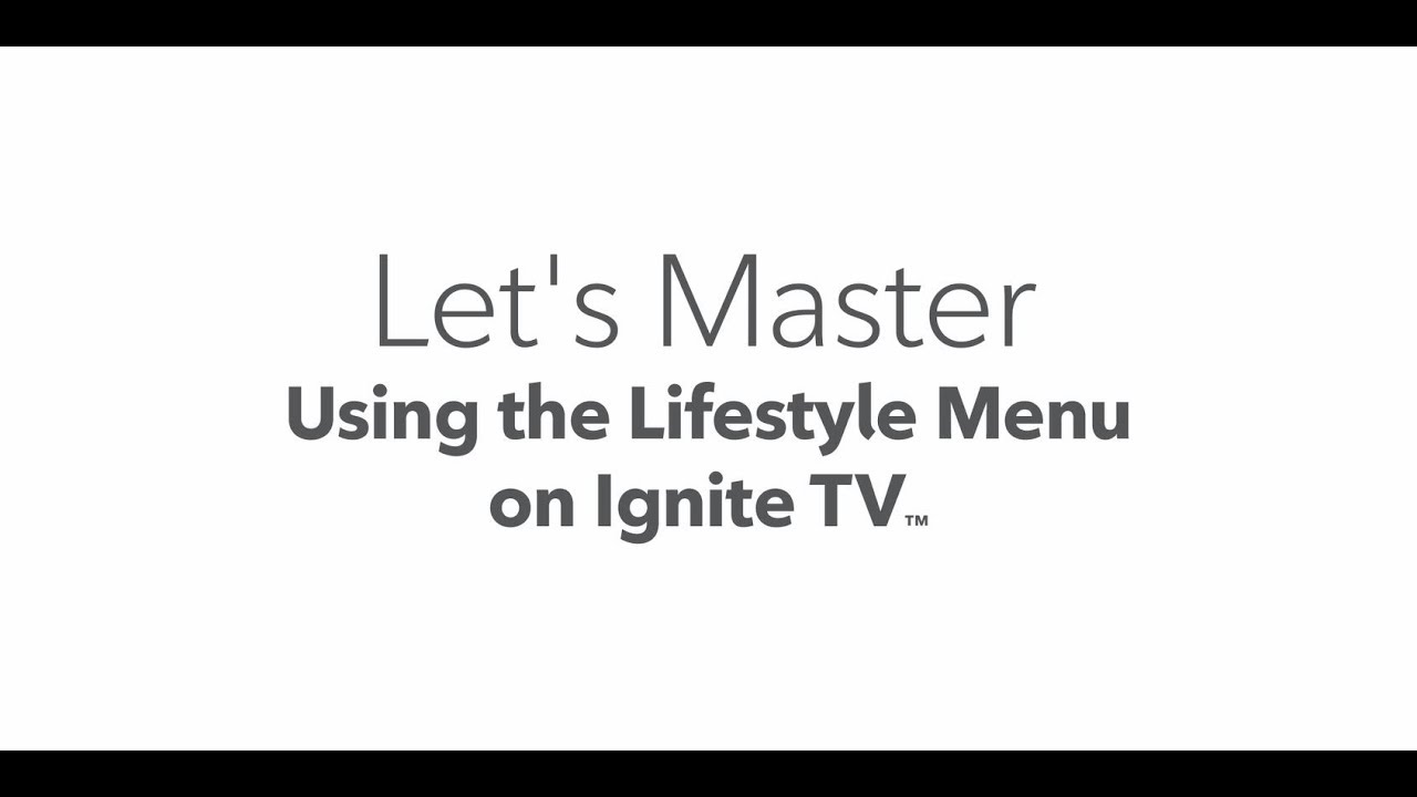 The Lifestyle menu on Ignite TV | Rogers IPTV