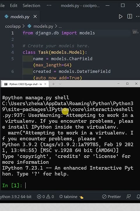 Django Shell Create a New DB Record - Python Web Development - YouTube