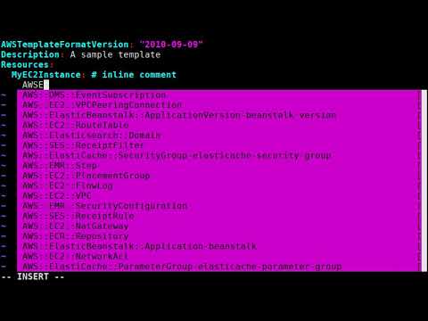 Adding CloudFormation snippets in vim