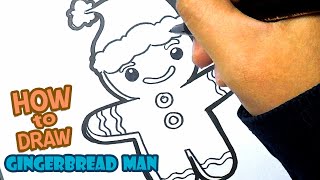 How to Draw Gingerbread Man | Christmas Drawing Series