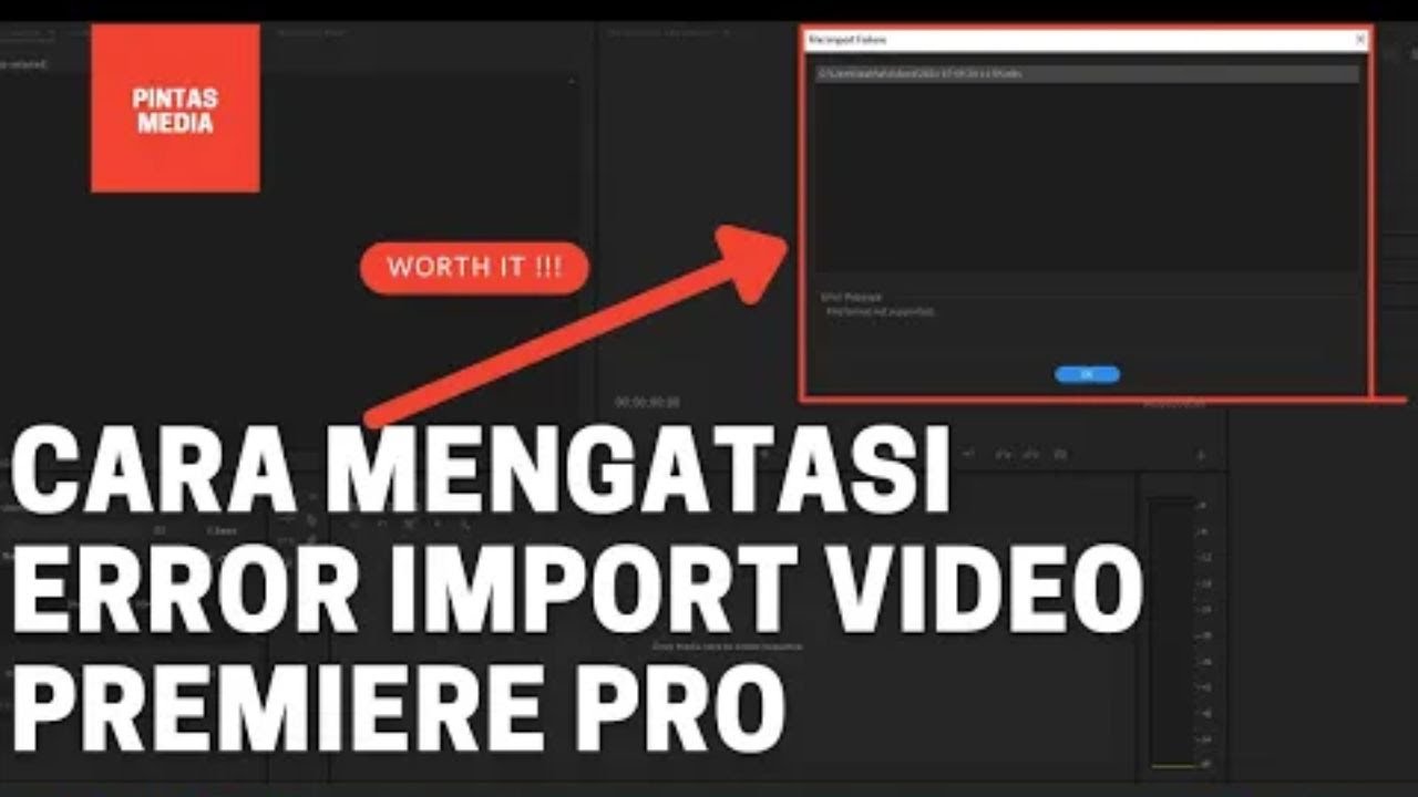 CARA MENGATASI ERROR IMPORT VIDEO DI ADOBE PREMIERE PRO - YouTube