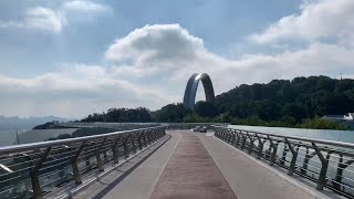 GLASS BRIDGE, FRIENDSHIP OF NATION ARCH, Volodymyr The Great Monument . KYIV, UKRAINE