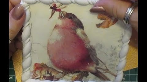 Mixed Media Mini Plaque Tutorial - Decoupage Bird - Part 2- jennings644 - Teacher of All Crafts