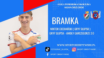 GOL I Wiktora Ciechańskiego (Gryf Słupsk) na 2:0 w meczu z Aniołami Garczegorze / sezon 2025/26