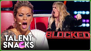 Coaches getting BRUTALLY BLOCKED in the Blind Auditions of The Voice by Talent Snacks 555,776 views 10 months ago 19 minutes