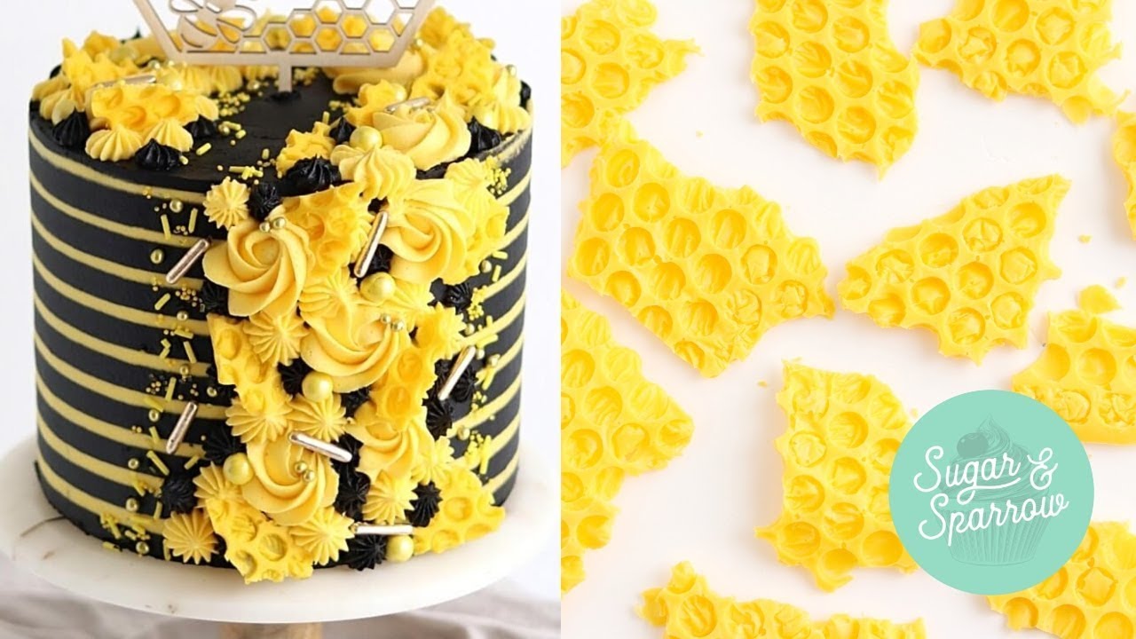 DIY Candy Melt Honeycomb For A Bee Cake - Sugar & Sparrow