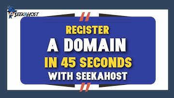 How To Register A Domain Name in 45 Seconds with SeekaHost Via SeekaPanel