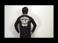 バンソン チキチキマシン猛レースコラボ フライングケンケン刺繍 長袖Tシャツ wrv-2002