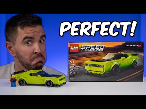 YouTube thumbnail: Flexing my Muscle! || LEGO 77237 Speed Champions Dodge Challenger SRT Hellcat Sports Car