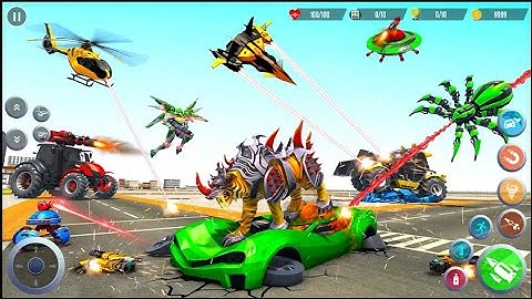 Flying Tiger Robot Car Game - Android Gameplay