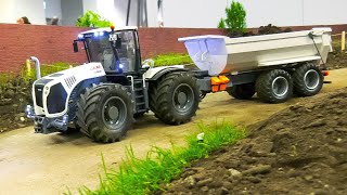 Mega Rc Tractor, Rc Trucks, Rc Machines Collection!! Rc Hitachi Zw370, Rc Bobcat, Rc Excavator