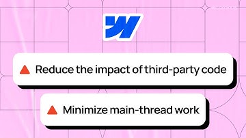 WEBFLOW WEB VITALS: Optimize scripts & third-party code