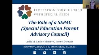 Session 1 - Role of the SEPAC