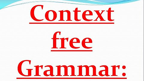 What is Context Free grammar.|context free grammar detail in Urdu/Hindi.