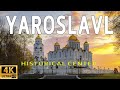 The historical center of Yaroslavl. Place of foundation of Yaroslavl. Walking tour of Yaroslavl 4k.