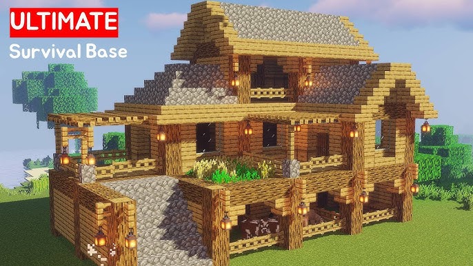 🏡 Minecraft Tutorial  Casa de Madeira (Tipo Cabana Pra Survival