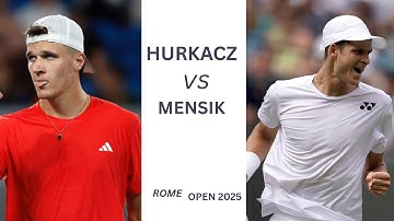Hubert Hurkacz vs Jakub Mensik . Highlights . Round 4 - Rome open 2025.