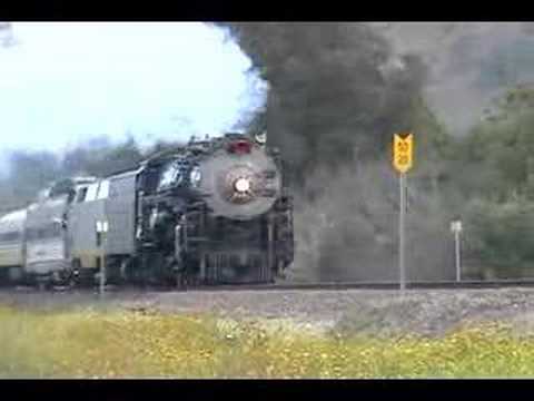 ATSF 3751 high speed run-by June 1, 2008