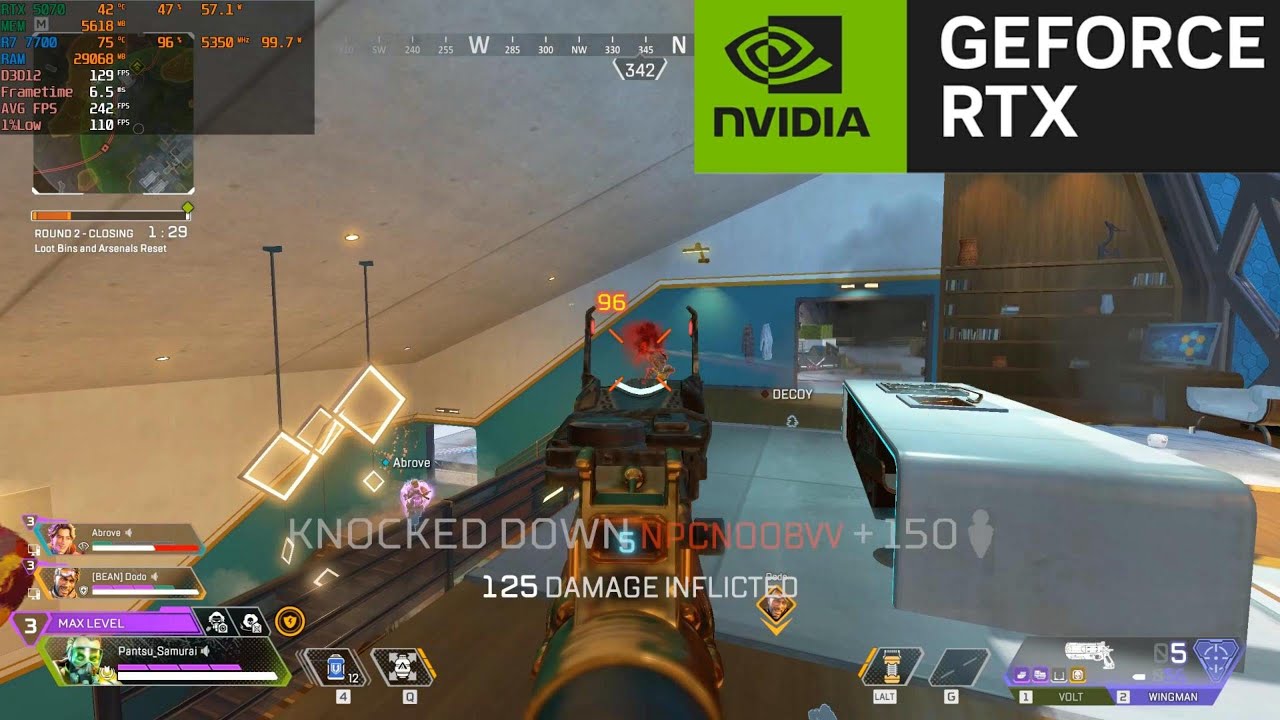 Apex Legend - RTX 5070 12GB + R7 7700 ( 1440p Low Settings DX12 Apex Legend - RTX 5070 12GB + R7 7700 ( 1440p Low Settings DX12