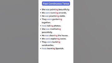 Past Continuous Tense #tenses #englishgrammaer #examples