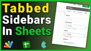 Adding a Custom Sidebar w/ Tabs to Google Sheets