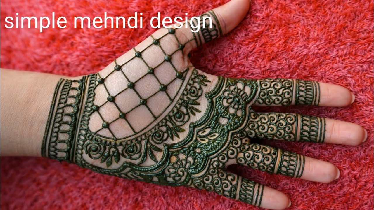 😍Simple and aesthetic mehndi design ||easy mehndi design|| viral mehndi design|| trending mehndi 