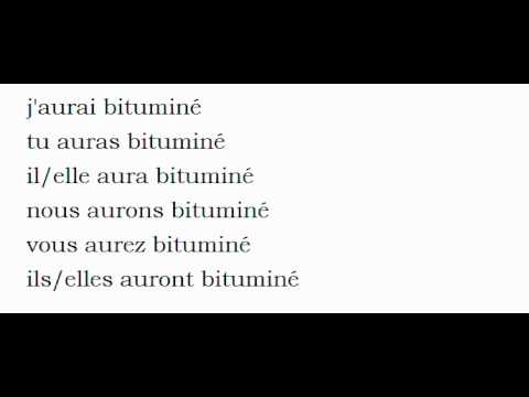 French conjugation = Bituminer la voz