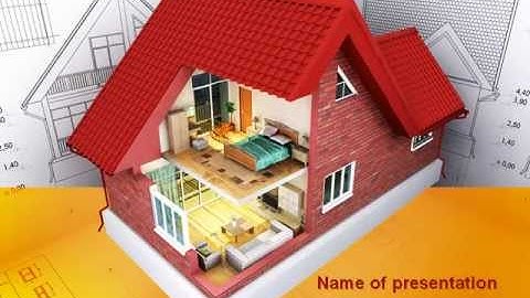 House Model Creation PowerPoint Template by PoweredTemplate.com