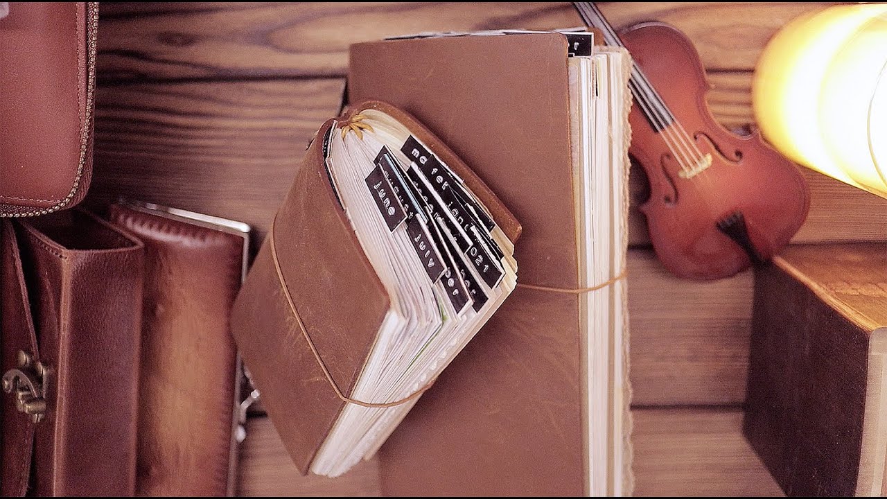 ASMR | Украшение винтажного кожаного дневника и планировщика | no talking