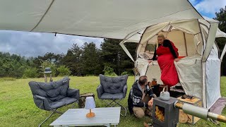 WE CAMPED IN A 2-STORY TENT