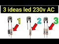 230volt led resistance diode  5mm led ac volt run  electronics verma