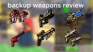 All Backup Weapons In Bloxel Gun