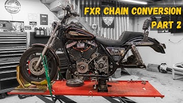 Harley Davidson FXR Chain Conversion - (Part 2)