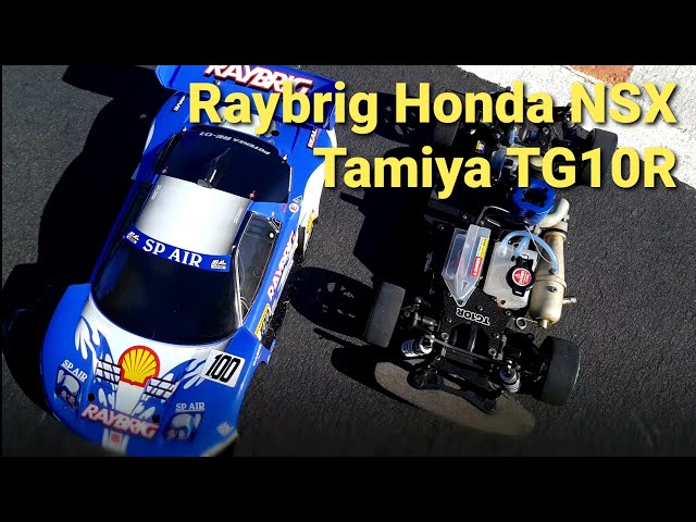 RC Honda Raybrig NSX. Tamiya TG10R Vintage nitro RC @ Wynnum RC
