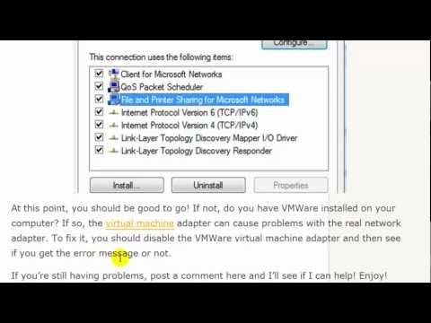 Your Folder Can't Be Shared Error Message in Windows 7 hqdefault
