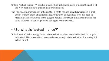 New York Times Co. v. Sullivan (A Brief Overview)