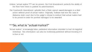 New York Times Co. v. Sullivan (A Brief Overview)