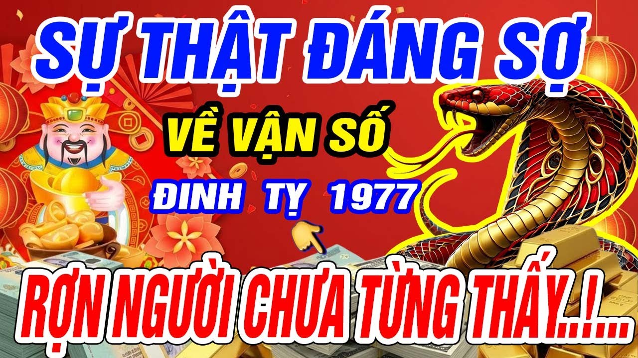 10 Dấu Hiệu Cho thấy Đinh Tỵ 1977 Tiền Vận Gian Nan Vất Vả Cuối Đời An Nhàn Đầy Phước Lộc