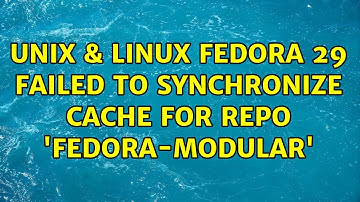 Unix & Linux: Fedora 29: Failed to synchronize cache for repo 