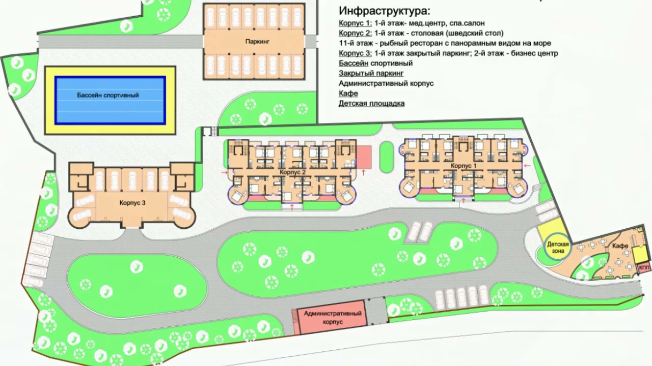 Генплан гостиницы