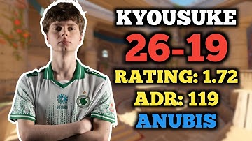CS2 POV | KYOUSUKE (26-19) FACEIT RANKED (ANUBIS) | VOICELESS