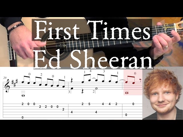 FIRST TIMES (Ed Sheeran) -- Tutorial with TAB at Musicnotes Signature Artists - Fingerstyle Guitar class=