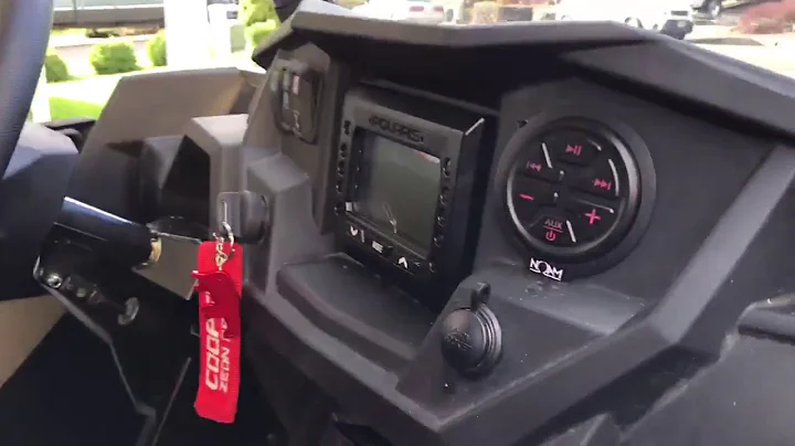 NOAM NUTV5-S Marine stereo system installed on a RZR