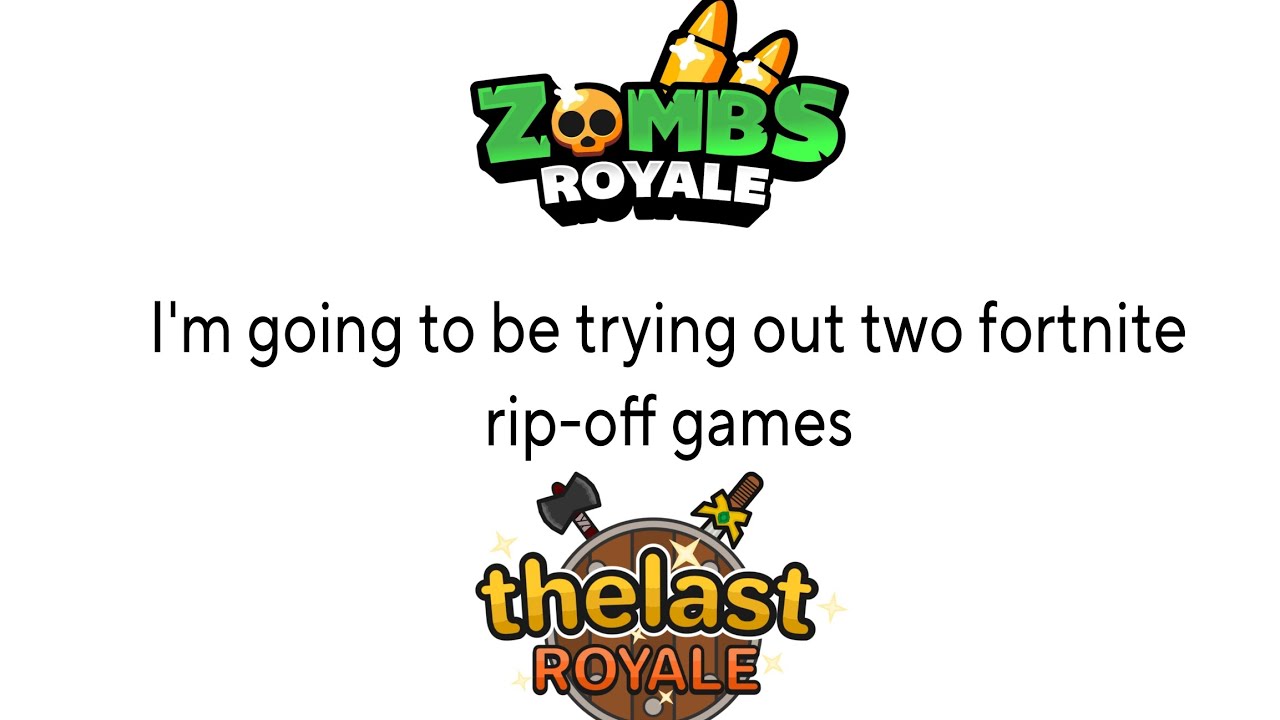 Playing fortnite rip-off games and seeing how I do