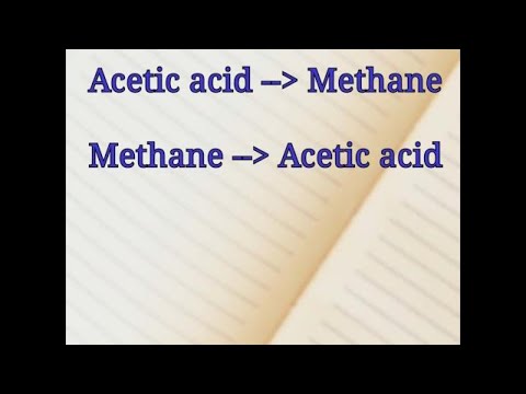 Video: How To Get Acetic Acid From Methane