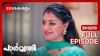 Parvathy - Full Ep - 270 - Vishal, Parvathy, Prabhavathy - Zee Keralam