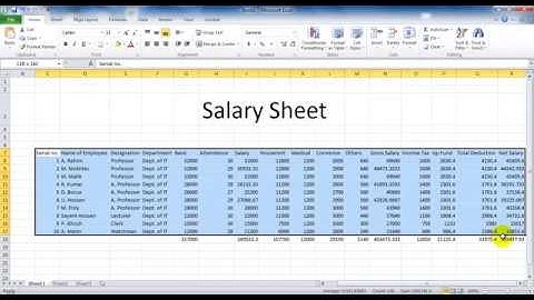 How To Make A Salary Sheet By Using Microsoft Excel With Bangla basic formula