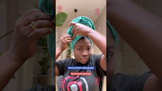 Quick Gele Turban Headwrap Tutorial #turban #scarf #shorts #headwrap #headwear